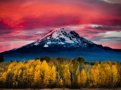 Mt. Adams is the Cascade Volcano directly north of Hood River